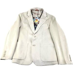 Robert Graham vegan suede Stone‎ White Blazer